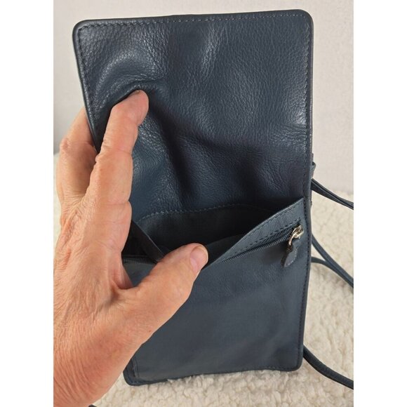 Great American Leatherworks Vtg Crossbody Wallet Purse Phone Travel Pockets Mini - Picture 8 of 10